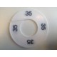 Maatring 9 cm wit/zw 35 